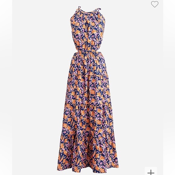 JCrew M maxi dress with side cut-outs and tie spaghetti straps! - Picture 5 of 7